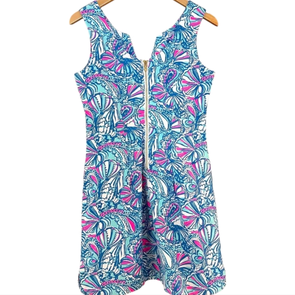 Not Available-Lilly Pulitzer Blue and Pink Anniversary Dress Size 6 - Picture 3 of 9